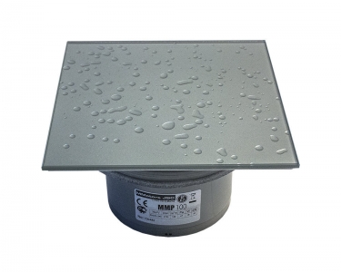 Вентилятор накладной энергосберегающий бесшумный MMotors JSC MMP-06 100 UE 5.5Вт Стекло/Квадрат Темно Серый с каплями