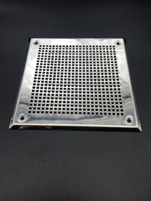 Решётка 150х200 мм, нержавеющая сталь, перфорация мелкий квадрат