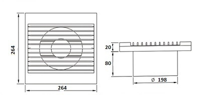 Накладной ветилятор Dospel 200S
