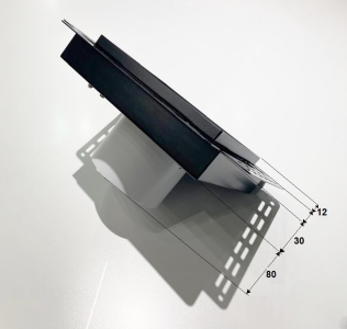 Теневой диффузор под плитку с вентилятором FoZa VA6 скрытого монтажа, под плитку