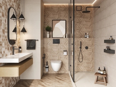 Теневой диффузор под плитку с вентилятором FoZa VA6 скрытого монтажа, под плитку